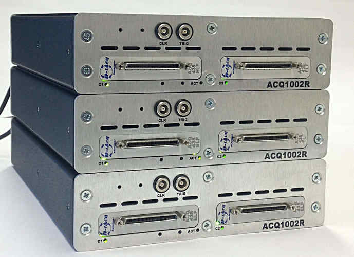 Example stack of 3 x 64 channel networked appliances based on ACQ1002R