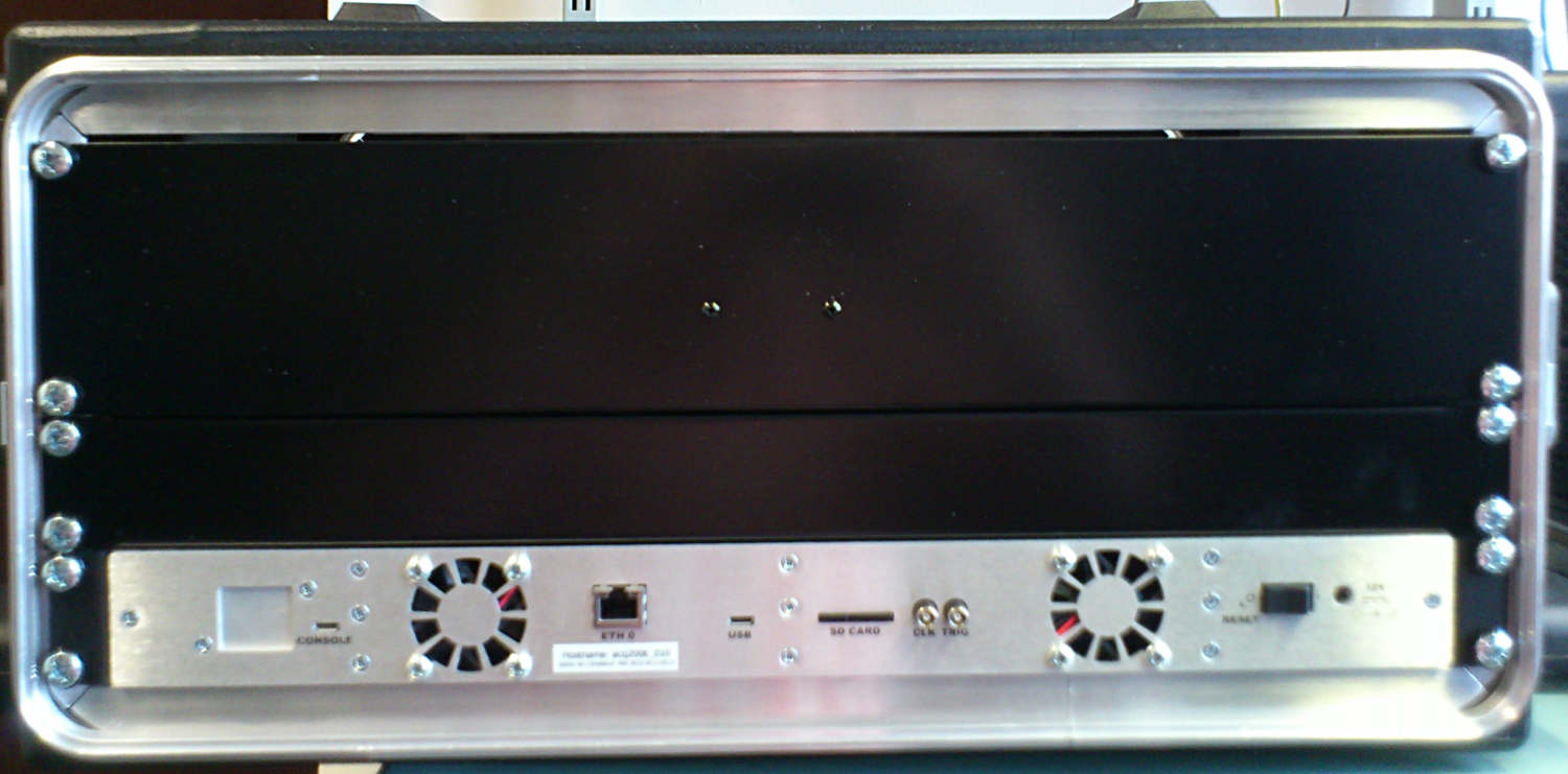 acq2006 rear panel view showing Ethernet, CLK, TRG ports.